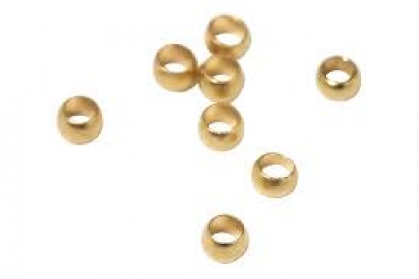 Metallschmelz / Quetschperlen gold